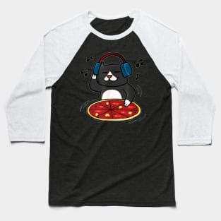 Cute Cat  , Funny Pizza Kitty, DJ Cat By Zany Brainy Baseball T-Shirt